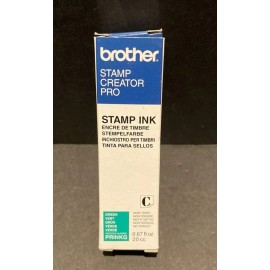 BROTHER STAMP CREATOR PRO GREEN STAMP INK REFILLS .67 fl oz 20 CC