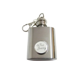 Kiola Designs Not Guilty Law 1 Oz. Stainless Steel Key Chain Flask