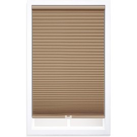 DEZ FURNISHINGS Cordless 1.5" Blackout Cellular Shade, Latte, 20.5" W x 36" H