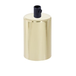 B&P Lamp® Steel Socket Cup Cover with Medium Base E26 Socket Included, Polished and Lacquered Finish