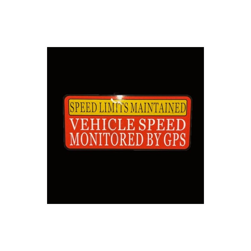 Speed Limit Car Sticker -Vehicle Speed is Monitored by GPS