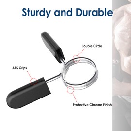 Simpeak Spring Clasps 25 mm, Dumbbell Clasp for Dumbbells, Spring Clip, Clips for Dumbbells, Barbell Clamps, 3 Pairs