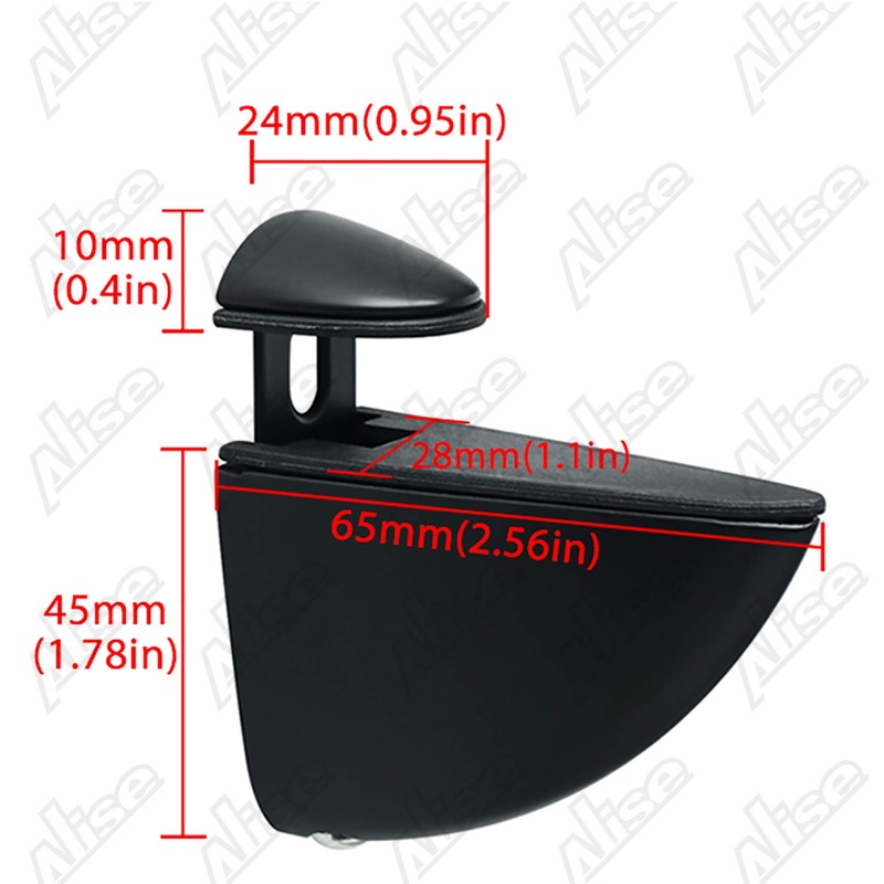 Alise 2 Pcs Adjustable Brackets Board/Glass Floating Shelf Brackets Wall