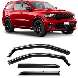 Voron Glass in-Channel Extra Durable Rain Guards for Dodge Durango 2011-2025, Window Deflectors, Vent Window Visors, 4 Pieces - 200680