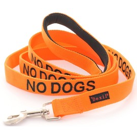 NO Dogs (Not Good with Other Dogs) Orange Colour Coded 60cm 1.2m 1.8m Neoprene Padded Handle Dog Leads Prevents Accidents by Warning Others of Your Dog in Advance (1.2m)