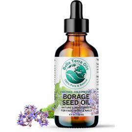Borage Seed Oil 4 oz (GLA) 100% Pure Cold-pressed Unrefined PA-free Organic - Bella Terra Oils