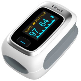 Vibeat Pulse Oximeter Measure Blood Oxygen Saturation, Pulse Rate, PI with alarm