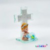 Cruz de Cristal Recuerdo Bautizo Niño 12 Piezas