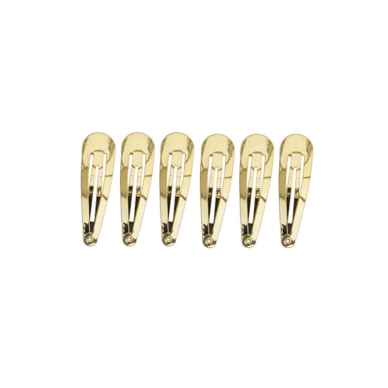 5cm Plain Gold Metal Sleepies Snap Clips Hair Clips Slides
