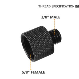 Frgyee Thread Adapter Microphone Tripod 5/8 Female to 3/8 Male Thread Microphone Screws Adapter for Microphone Stands and Camera Tripods Pack of 2
