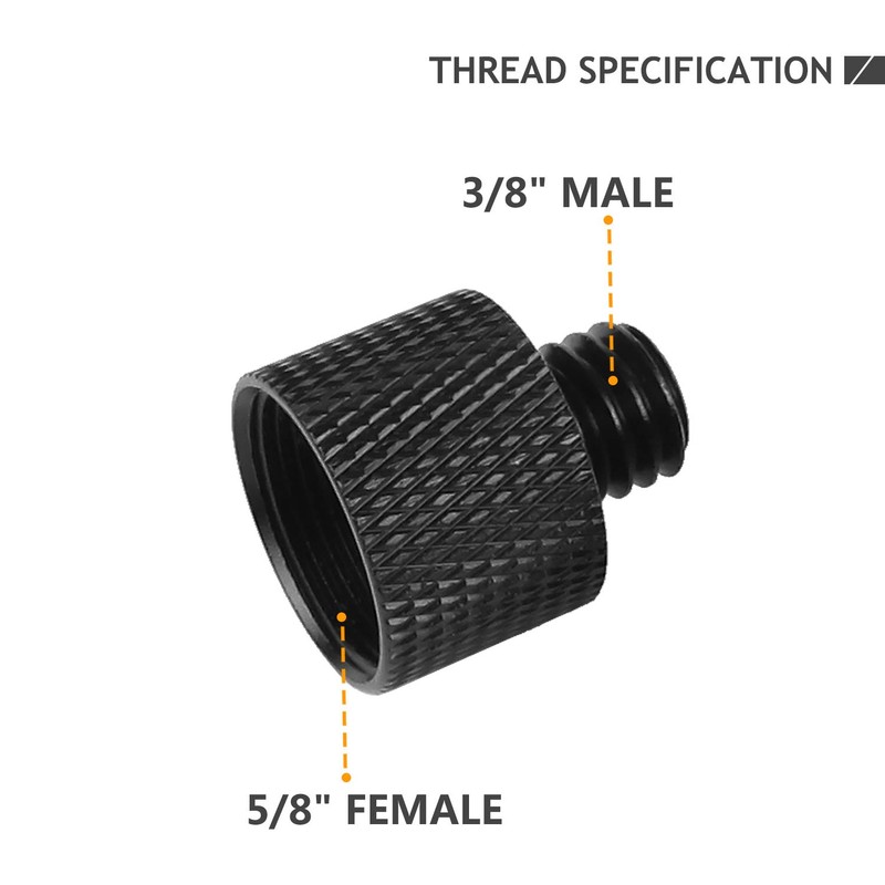 Frgyee Thread Adapter Microphone Tripod 5/8 Female to 3/8 Male