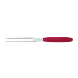 Giesser seit 1776 - Made in Germany - Wurstgabel rot, Basic Red, Klinge 13 cm, rutschfest, Fleischgabel spülmaschinenfest, rostfrei
