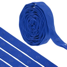 sourcing map 2 Yard Snap Button Tape for Sewing, Cotton Snap Button Trim Fastener Buckles Tape for Clothes Fabric DIY Craft, Blue