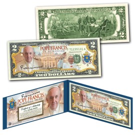 POPE FRANCIS Peoples Pope In Memoriam 1936-2025 Genuine Legal Tender US $2 Bill