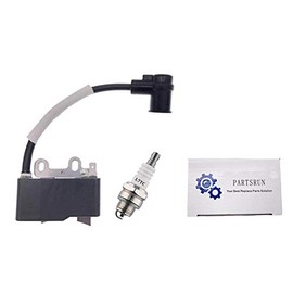 PARTSRUN Ignition Coil + Spark Plug ID#C9927 5（9） B EMG-61 for Echo Mantis Tiller SV-5C/2 TC-210 SHINDAIWA YAMABIKO A411000220 A411000221,ZF713-1-XHHS