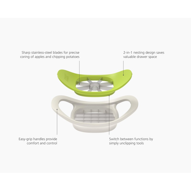 Joseph Joseph Nest Press 2-in-1 Apple Corer & Divider and
