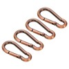 PATIKIL 4mm Spring Snap Hook Clips, 4 Pack Steel Chain