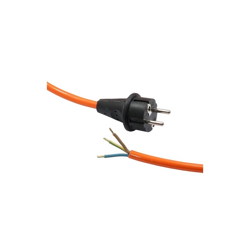 WITTKOWARE PUR Coiled Cable with Moulded Earthing Contact Plug 3G