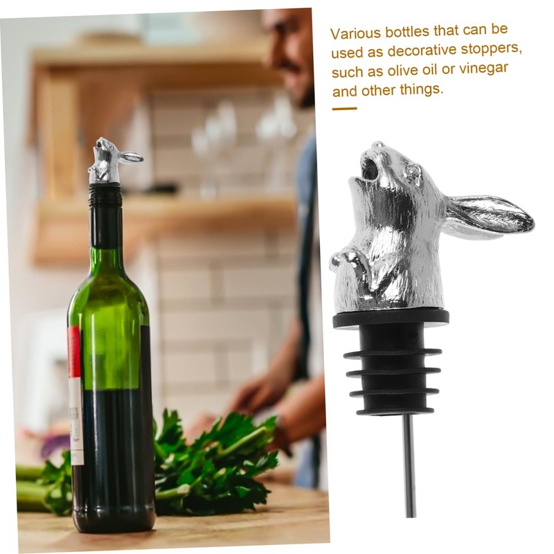 BIUDECO Creative Animal Wine Aerator Rabbit Shape Stainless Steel Wine