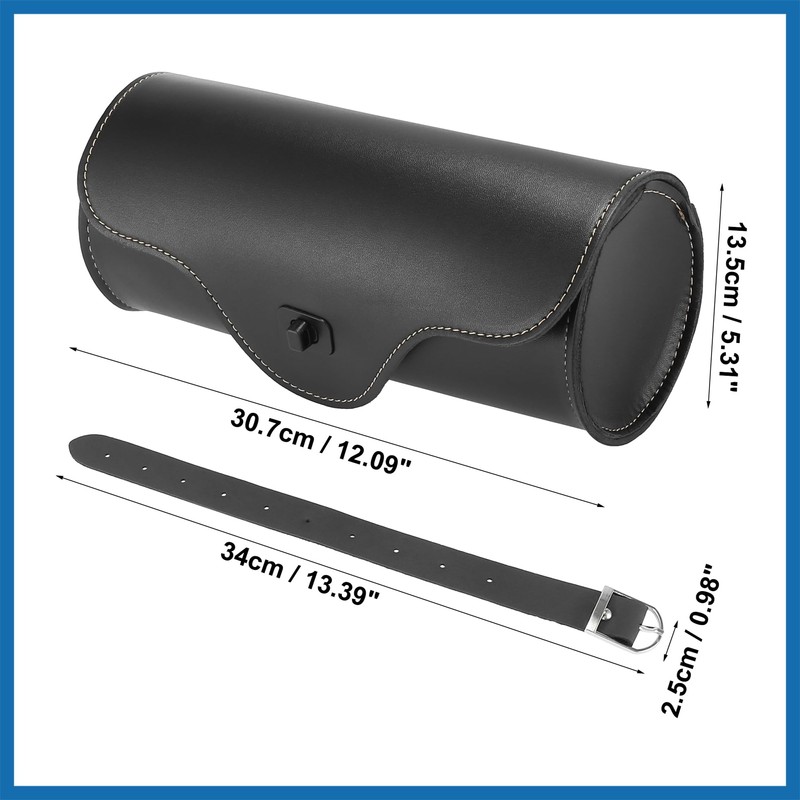 A ABSOPRO Motorcycle Handlebar Tool Bag Cycling Storage Bag Faux