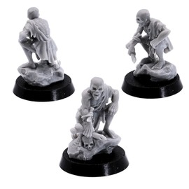 Undead Ghoul 32mm Miniatures for Tabletop Wargames Zombie Horde Figure, Evil Creature Monster Role Playing Games
