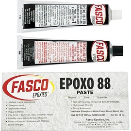 Fasco Epoxo-88 | 6min Set Epoxy Paste Superflex Adhesive Glue Grey 7oz Tube kit
