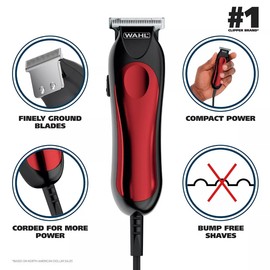 Wahl T-Pro Corded Compact Men's Beard Trimmer with Diamond Finished T Blade f...