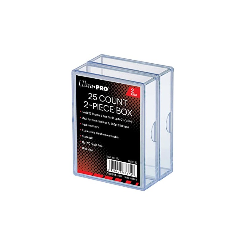 Ultra Pro 25count 2-Piece Plastic Box 2-pack