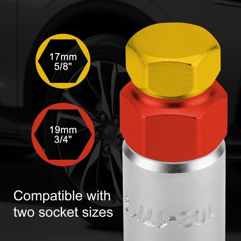 CASOMAN 2-Piece 10 Spline Lug Nut Key, Wheel Lock Removal