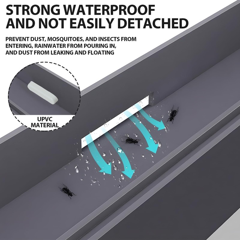 20 Pcs Window Drainage Cover Caps White Weep Hole Covers
