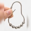 Roller Ball Shower Curtain Hooks for Bathroom – 12-Piece Hanging