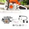 Chainsaw Carburetor Kit with Ignition Coil Fuel Filter Sparking Plug