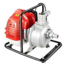 2 HP 2-Stroke Gasoline Engine Water Pump Portable,43cc Gas Powered Water Pump 98ft Lift & Air-Cooling System for Agricultural Irrigation Industrial Wastewater Treatmen