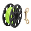 Dive Reel Fluorescent Green Line Plastic Material Copper Double Ended