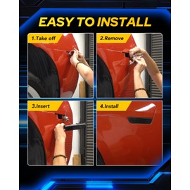 AUTOONE LED Side Marker Lights Red & Yellow Compatible With 5th Gen Chevy Camaro 2010-2015, Front & Rear Fender Side Markers, Turn Signal Amber & Brake Light Red, 4PCS