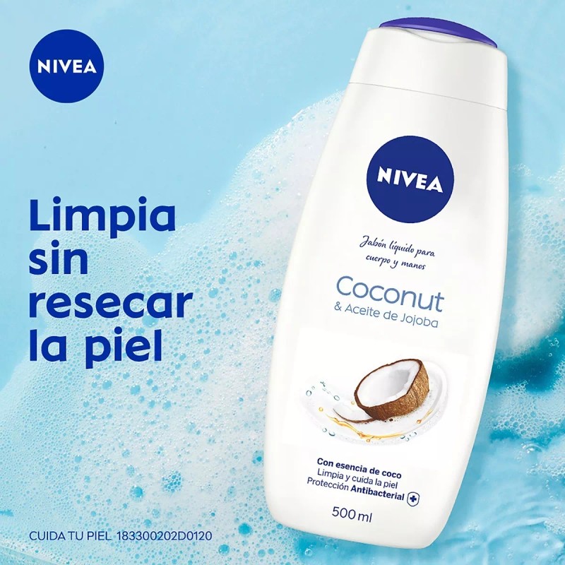 Nivea Jabón Líquido Corporal Nivea Men Coconut Hidratante 500ml