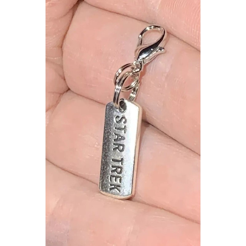 Silver Star Trek Charm Zipper Pull & Keychain Add On