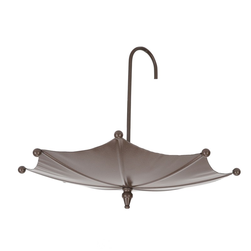 Umbrella Shaped Bird Trough Metal Hanging Bird Feeder Tray Metal