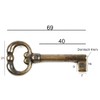 Furniture Key Antique Style Furniture Bronzed Replacement Key Blank Brass