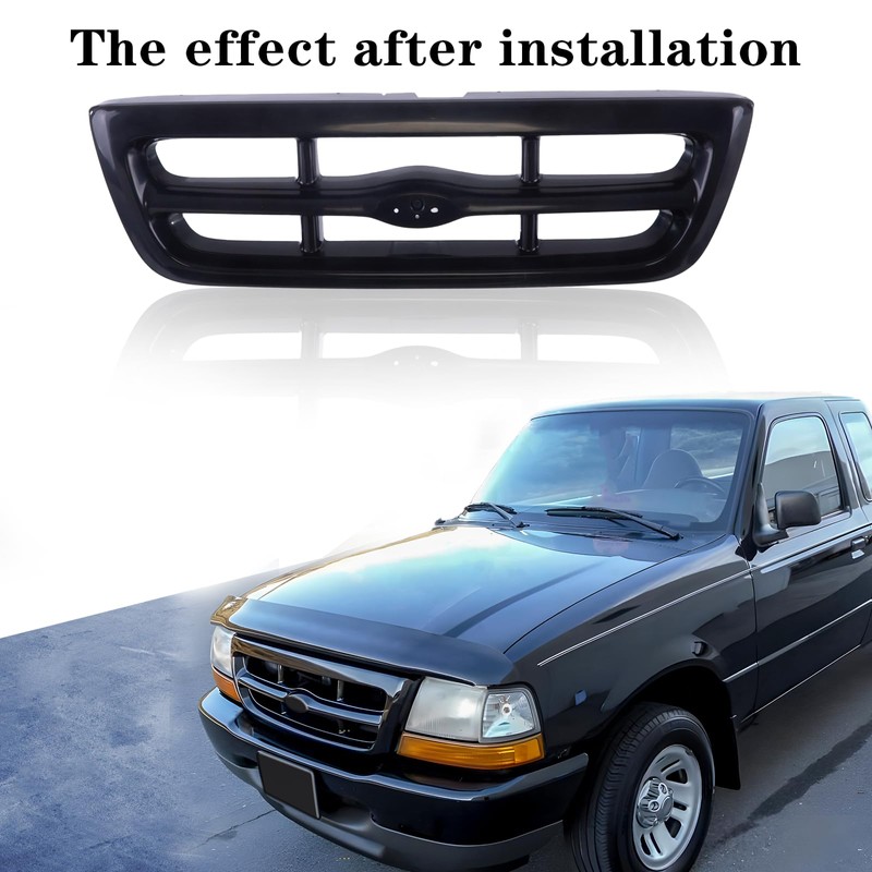 Titanium Plus Autoparts Front Grille Grill Black 1998-2000 Compatible With
