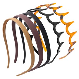 GWAWG 5 Pcs Plastic Headband with Teeth, Zig Zag Headband, Sunglasses Hair Band, Non-Slip Hair Accessories, Sharks Tooth Comb Hairband for Women Men Girls