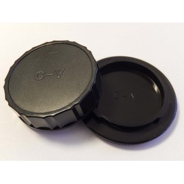 vhbw Housing Cap, Lens Rear Cap Set Compatible with Contax Camera - Plastic, Black