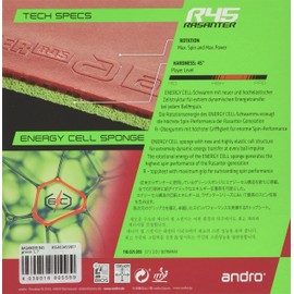 andro 110021093 Table Tennis Rubber Razantar R45 Soft Back UM Tension, Green