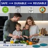 KlareWare Replacement Lids for - 4 Cup Storage Bowl Covers,
