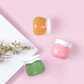 Travel Containers for Toiletries, 4 Pack Travel Size Sample Jars Refillable Acrylic Creams Jars with Lids, Small Travel Accessories Pot Jars for Face Hand Body Cream Gel Liquid Lotion (Multicolor)