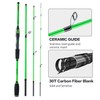 4 Piece Travel Spinning Fishing Rods Portable 4 Sections Lightweight