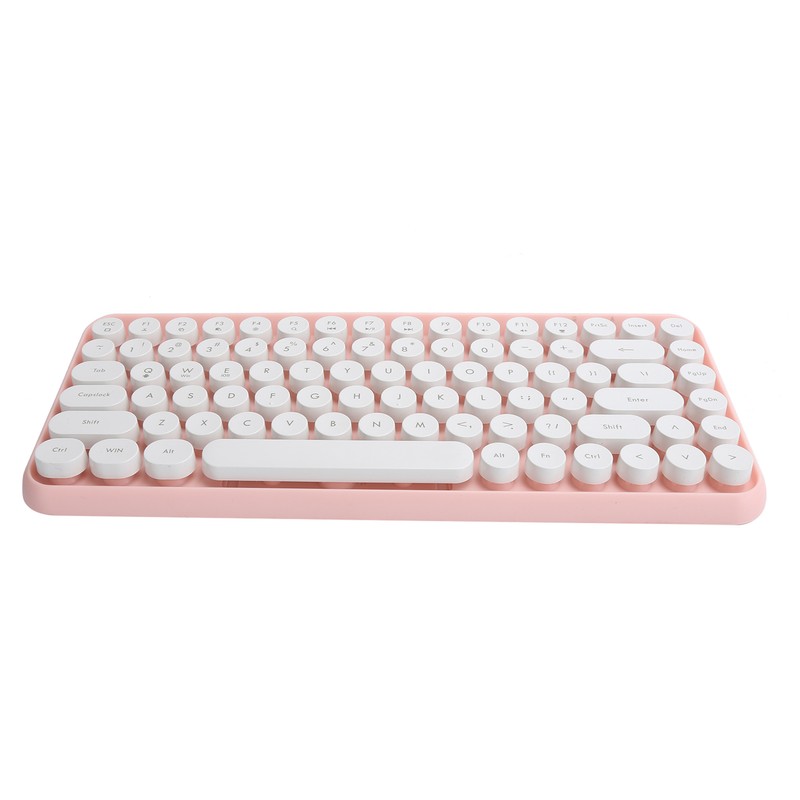 Ajazz Wireless Keyboard Bluetooth 84 Keys Retro Round Keycap Gaming