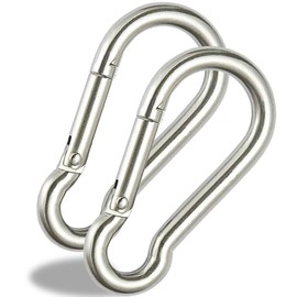 Rtudan 4 Inch Spring Snap Hook Carabiner - 304 Stainless Steel Snap Hook Heavy Duty Carabiner Clip