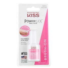 Kiss Powerflex Brush On Nail Glue 0.17 Ounce (Pack of 6)
