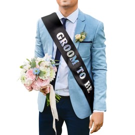 Cranight Groom to Be Sash Stag Do Accessories Groom Gift for Stag Night Bacholer Party Bachelor Party Engagement Celebration Supplies，78CM